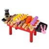 Kitchens Play Food Simulation Cuisine Barbecue Barbecue Bargons de viande Skewers pour les enfants Faire semblant de jouer BBQ Grill Toys Play House Cooking Games Toy Gifts 2443