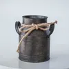 Vazen JFBL 1PC Shabby Chic Metal Iron Decoratieve Vintage Rustic Vase Milk Can Country Jug voor slaapkamer keuken woonkamer