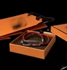 Luxusdesigner H Charme Armband Seil Leder Silber Bangles Armbänder für Frauen Schmuck mit Box4747860