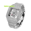 Luxury di alta qualità Moissanitediamond Watch VVS Hip Hop Gioielli Personalizza orologio di lussuoso moissanite Diamond Busto Down Down Watch for Men