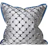 Poduszka moda elegancka haft niebieski dekoracyjny rzut poduszka/almofadas case 30x50 45 50 Europejska nowoczesna okładka dekorowanie domu