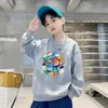 Jungen Herbst Spring Cotton Casual Magic Cube Print Sweatshirts 3-14 Jahre Teenager Kinder Fashion Outfits Tops Kinder Kleidung 240323