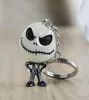 The Nightmare Before Christmas Keychain Jack Skellington Key Ring Hanger Mask Huvudet glödde i Dark Figure Toy Key Chain4239288