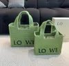 designer bag straw bag Luxury Bag Woody Beach Bag Designer Bag Handbag tote bag Women's Fashion High Quality Shoulder Bag Large Capacity Shopping Bag Two Green package