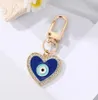 Drop Drop Heart Evil Eye Keyring Keyring For Friend Couple ENAMEL BLUE BLUE BAGE CAR CAR CAR CHARME ACCESSOIRES