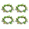 Decorative Flowers 4 Pcs Easter Ring Door Wreath Adornment Decorations Spring Fake Front Craft Paper Outdoor