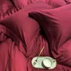 Bedding Sets 1000TC Egyptian Cotton Burgundy Red Luxury Set Solid Color Soft Silky Duvet Cover Flat/Fitted Bed Sheet Pillowcases