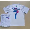 Maglie da calcio 23-24 AL-NASSR FC Victory Erke White No.7 Ronaldo Kids 'Jersey Digital Print 14-30