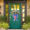 Decorative Flowers American Independence Day Artificial Flower Wreath Hangings For National Celebration