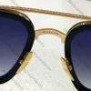 Ein Dita -Flug 006 Stark Vintage Sonnenbrille 18K Gold Plated Designer Sonnenbrille für Herren berühmte modische Retro Luxusmarke Brille mit Originalbox 414