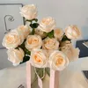 Kwiaty dekoracyjne 1PCS sztuczna symulacja kwiat Shatted Ice Białe Białe Rose Walentynki Dekoracja Dekoracja ślubna Pography Bukiet