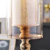 Candle Holders 1PC Luxury Table Soft Decoration European-Style Candlelight Dinner Crystal Metal Holder