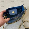 Sac sous bras en jean Designer Womens Sac à épaule Classic Blue Diamond Gold Hardware Metallic ferm Fasp Luxury Tote Matelasse Chain Crossbody Sac Makeup Sacs Pourse 22cm