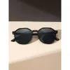 1PC Mulheres Round Fashion Sunglasses preto para viagens diárias UV400 Acessórios para roupas