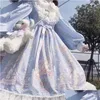 Grundläggande casual klänningar hösten japansk kawaii kvinnlig klänning stor storlek preppy uniform långärmad prinsessa vintage boll klänning lolita 210608 dh8vn