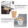 Disposable Cups Straws 50 Pcs Paper Cup Water Holder Coffee Drinking Banquet Party White Mugs Container Thicken Business
