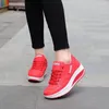 Fitnessschuhe Marke Light Platform für Frauen atmungsaktive Erhöhung Hochseaker Keil -Sneaker Damen Sport Walking Casual Sneaker