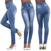 Jeans da donna Pantaloni lunghi a matita vintage elasticizzati a vita alta da donna Pantaloni lunghi a matita stretti con gamba dritta e fianchi stretti Pantaloni casual con bottoni