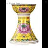 Titulares de vela 2pcs/lote chinês criativo esmalte de cerâmica lótus lótus lâmpada lâmpada de manteiga para buda decoração