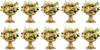 Vases Nuptio Gold For Centerpieces Wedding - 10 Pcs 6.5in Height Metal Urn Planter Elegant
