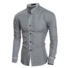 Mens Luxury Casual Formal Shirt Long Sleeve Slim Fit Business Dress Shirts Tops 240322