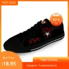 Schoenen Slayer Heavy Metal Rock Band Horror Scary Casual Doek 3D Print Low Top Canvas Fashion Shoes Heren Dames Breathable sneakers