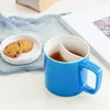 Tassen, Mehrzweck-Teetasse, große Kapazität, Keramik, mit Filterdeckel für Zuhause, Büro, Geschenk, Damen-Siebbecher