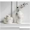Objets décoratifs Figurines Figurineshand Makade Vase Vase Creative Boisconneuse Desktop Sécarrage Vases de fleurs Sécorat