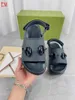 Designer Luxo G Sandals Black Sandal Chain fivela Flip Flop Flip Slip Slipper com caixa