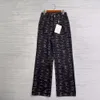 2024 Early Spring New Full Pair C Loose Straight Print Jeans