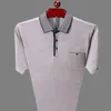 Summer Fashion Classic Business Casual Men Clothing Overiased Wygodne trend kontrastowy Kolor Pocked Polo Shirt 240318