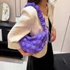 Bolsas de mango plisado con estilo coreano para mujeres para mujeres a cuadros acolchados acolchado hobos bolsas de compras