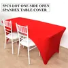 Table Cloth 5pcs Arched Stretch Spandex Cover Rectangle Lycra Home Kitchen Dining Linen Dj Wedding Tablecloth