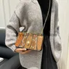 Cross Body Fashion Bag For Women 2024 New Trendy Versatile Shoulder Eagle Head Snake Mönster Spliced ​​Chain Crossbody H240403