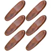 Chopsticks 6 PCS Solid Wood Spoon Holder Rustic Rest Japanese Wood Stand Color