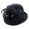 Bérets Chapeaux formels pour femme Casual Fisherman's Basin's Basin Small Bowler Hat Women's Automne and Winter Flowers Round Top Caps