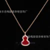 Collier de créateur haut de gamme High Edition Fine Collier Love Collier New Red Gourd Gold Gold Electropated Red Jade Marle Collier Fomen Femmes Original 1: 1 avec un vrai logo