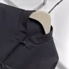 Damespakken Koreaanse blazerjas met lange mouwen 2024 Spring herfstplaat knop Jacquard Sheeves Blazers Suit jas Zwart tops WV203