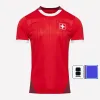 2024 Kit infantil de Jerseys de futebol da Suíça 24 25 Xhaha Embolo Okafor Sow Shaqiri Eedi Seferovic Omlin 2023 Camisas de futebol suíço