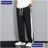 Mens Pants Wassup Issue Wide Leg Spring And Autumn Loose Fashion Casual Sanitary For Sports Drop Delivery Apparel Clothing Ot4Tf