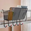 Hooks Hanging Metal Storage Rack Basket Book Telefonhållare Dorm Bed Organizer