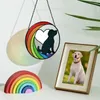 Figurines décoratives Chaînes suspendues Pet Dog Suncatcher Bright Couleur Fade-Resistant Loss Ornement pour les amoureux