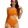 One Piece Pit Stripe Multi-color Girl Swimsuit Selection, Sexy Waist Revealing and Slim Fitting Party dongdumaoyi