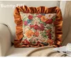 Oreiller américain léger luxe détachable et couverture de canapé lavable Instagram orange rouge 50 avec noyau