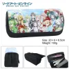 BASS ANIME Sword Art Online Double strati Case di matita di grande capacità Oxford Canvas Penny Box School Office Penna Borsa