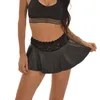 Vestidos sexy urbanos Sexy mini saias plissadas para mulheres saia de renda de moda de altura saia de verão meninas de linha de linha elástica 240403