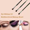 12pcs Black Makeup Brushes Set For Cosmetic Foundation Powder Blush Contour Eyeshadow Brush Kabuki Blending Beauty Tools 240403