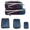Sacs de rangement 3 pcs Sac à bagages Cubes d'emballage multifonctionnels pour voyager des vêtements de valise pliable serviettes étanches