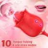 Rose Toy Dildo tryckande vibrator för kvinnor äggklitoris sucker stimulator tunga slickar vuxna varor suger sex leksaker kvinnlig 240312