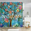 Shower Curtains Happy Memories Bohemian Flower Bathroom Curtain Colorful Boho Floral Print Beautiful Bright Fabric Decor